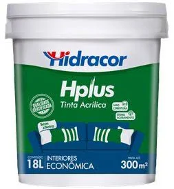 Tinta Vinil Acrililico Hidracor Hplus 18L Damasco