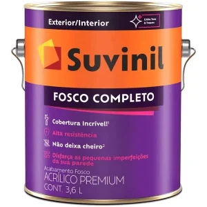 Tinta Acrílica Fosco Completo Areia 3,600L Suvinil ACR FOS AREIA 3,60l