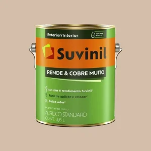 Tinta Standard Acrílica Fosco Rende e Cobre Areia 3,6L Suvinil
