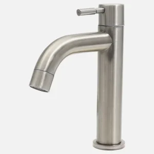 Torneira Lavatório Bica Baixa Escovada -Super Metais 1093