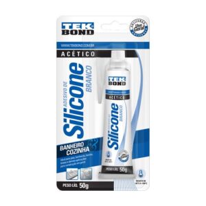 SILICONE 50g BLISTER - TEKBOND - 50gr BRANCO (BLISTER)