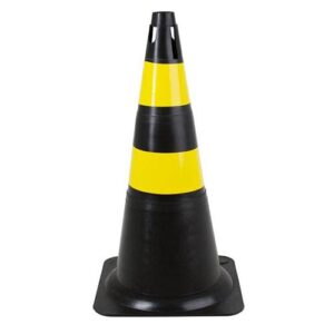 CONE PRETO/AMARELO PRO SAFETY - DELTAPLUS - 70cm