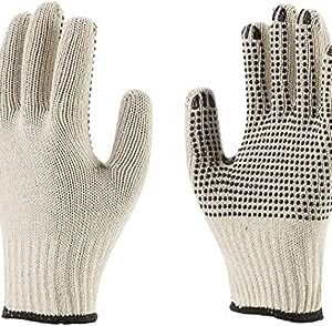 HANDEX Luva Tricotada Pigmentada Emborrachada Segurança Antiderrapante Reforçada EPI Algodão