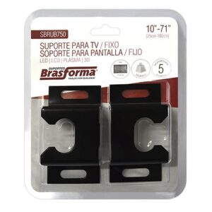 SUPORTE PARA TV FIXO UNIVERSAL - BRASFORMA - 10" A 71" PRETO BRASFORMA
