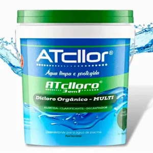 Cloro Para Piscina Multiação 5kg 3 Em 1 Balde Atclloro