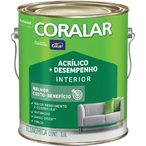 Tinta Acrílica Coralar Verde Kiwi 3,6 Litros - CORAL