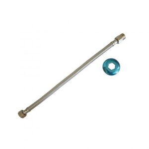 RABICHO INOX ÁGUA QUENTE TRANÇADO F/M - HF - 60 cm